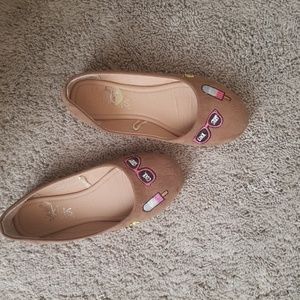 Brown emoji kids shoes